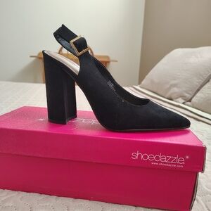 Shoe Dazzle Elegant Black Heels